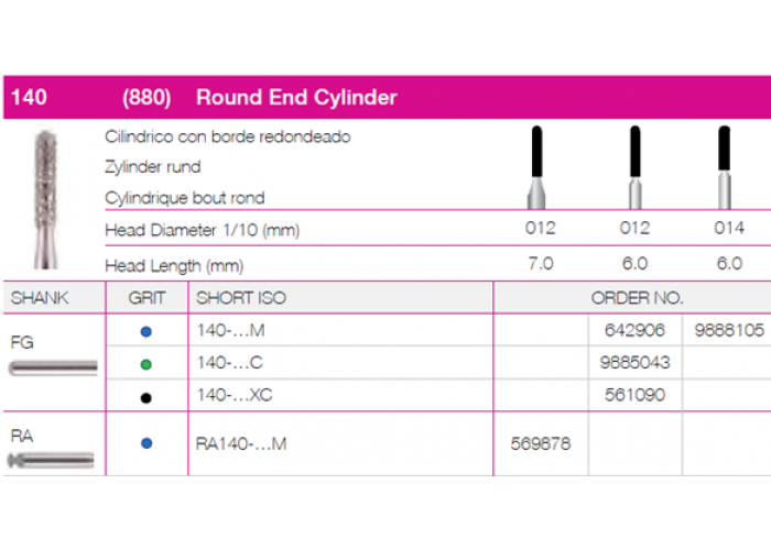 Round End Cylinder 140-014 Round End Cylinder 